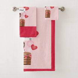 Free Puppy Kisses Valentijn Dog Red Bad Handdoek