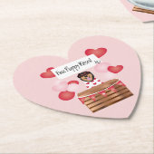 Free Puppy Kisses Valentijn Dog Red Kartonnen Onderzetters (Gekanteld)