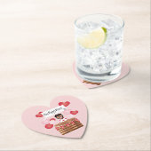 Free Puppy Kisses Valentijn Dog Red Kartonnen Onderzetters (Insitu)