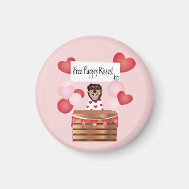 Free Puppy Kisses Valentijn Dog Red Magneet