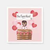 Free Puppy Kisses Valentijn Dog Servet (Voorkant)