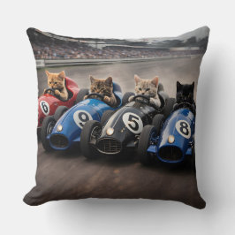 Free racing kittens pillow kussen