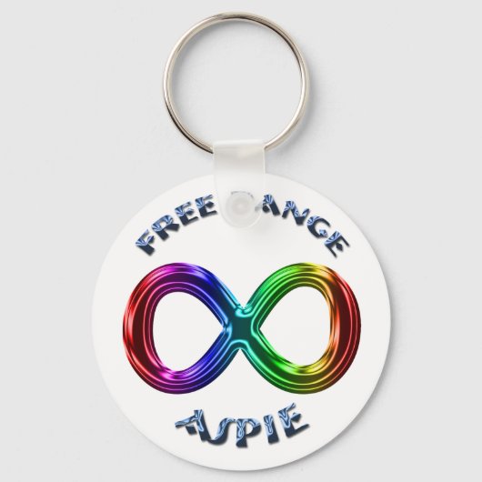 Free Range Aspie Sleutelhanger (Voorkant)