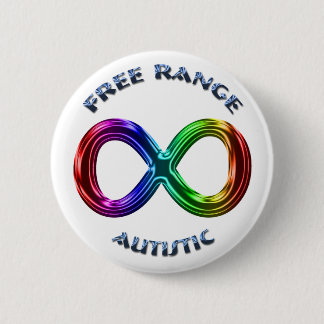 Free Range Autistic Ronde Button 5,7 Cm