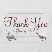 Free Range Boerderij Chicken Dinner Menu Card (Achterkant)