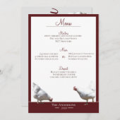 Free Range Boerderij Chicken Dinner Menu Card (Voorkant / Achterkant)