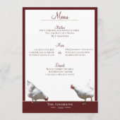 Free Range Boerderij Chicken Dinner Menu Card (Voorkant)