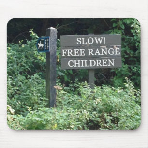 Free Range Children-teken, leuk Muismat