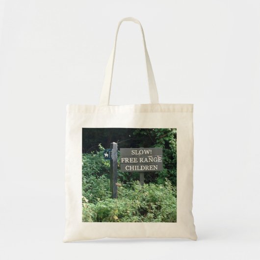 Free Range Children-teken, leuk Tote Bag (Voorkant)