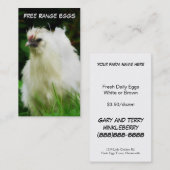 Free Range Eggs Layer of Poultry Bird Visitekaartje (Voorkant / Achterkant)