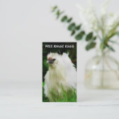 Free Range Eggs Layer of Poultry Bird Visitekaartje (Staand voorkant)