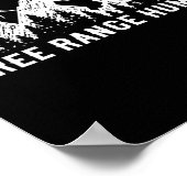 Free Range Human Road Trip Camping Hiking Outdoors Poster (Hoek)