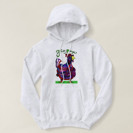 Free Range Rooster Hoodie (Design voorkant)