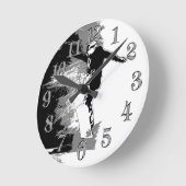 Free-riding -    SnowboarderRound Clock Ronde Klok (Hoek)