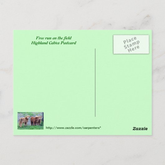 Free Run op het veld Briefkaart (Achterkant)