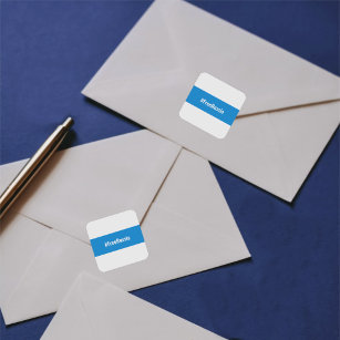 Free Russia - Engels - Wit Blauw Wit briefpapier Vierkante Sticker