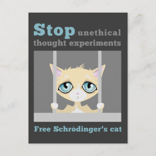Free Schrodinger's Cat Briefkaart