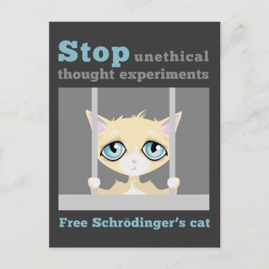 Free Schrodinger's Cat Briefkaart (Voorkant)