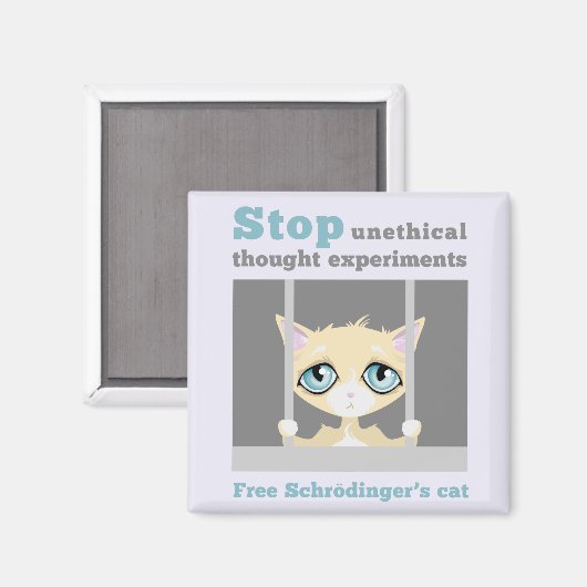 Free Schrodinger's Cat Magneet (Voorkant / Achterkant)