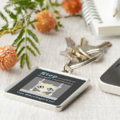 Free Schrodinger's Cat Sleutelhanger (Zijkant)