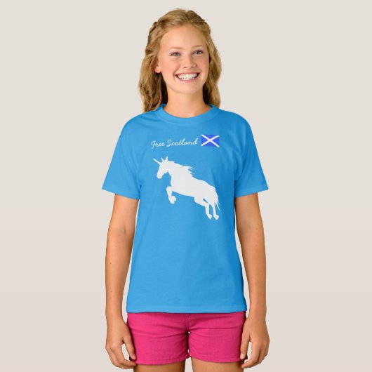 Free Scotland Unicorn T-shirt (Voorkant volledig)