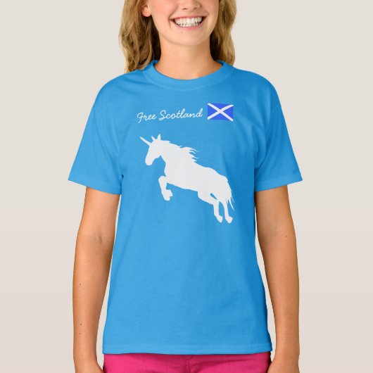 Free Scotland Unicorn T-shirt (Voorkant)