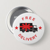 Free Shipping Delivery Truck Ronde Button 7,6 Cm (Voorkant /achterkant)