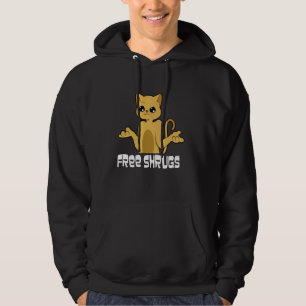 Free Shrugs - Grappig uitziende kat - Tekst - humo Hoodie