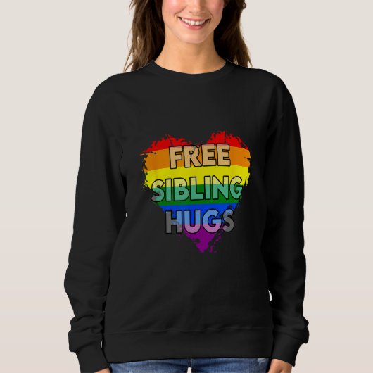 Free Sibling Hugs Gay Pride LGTB 1 Trui (Voorkant)