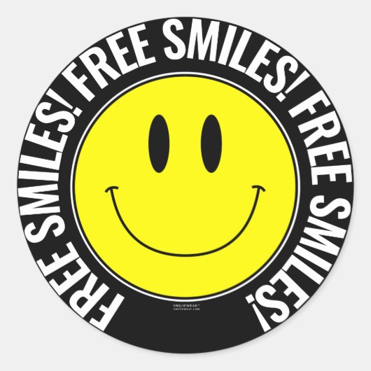Free Smiles Smilie Sticker (Voorkant)