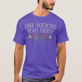 Free Societies Read Freely Banned Books Protec Lib T-shirt (Voorkant)