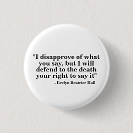 Free Speech Badge - Quote 23 Ronde Button 3,2 Cm