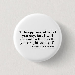 Free Speech Badge - Quote 23 Ronde Button 3,2 Cm