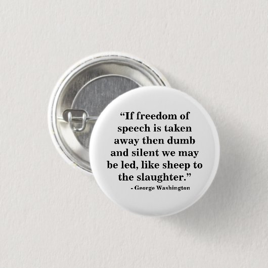 Free Speech Badge - Quote 26 Ronde Button 3,2 Cm (Voorkant /achterkant)
