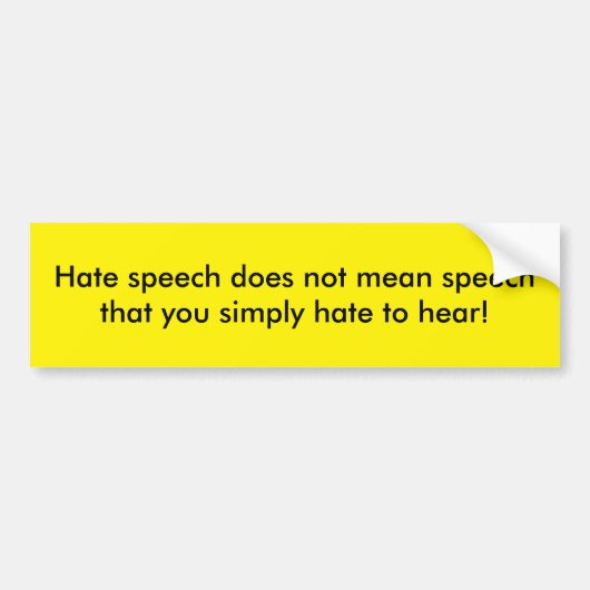 Free Speech bumper sticker (Voorkant)