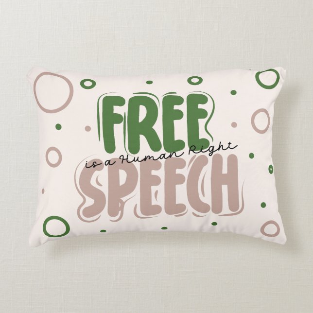 Free Speech Is a Human Right Accent Kussen (Voorkant)