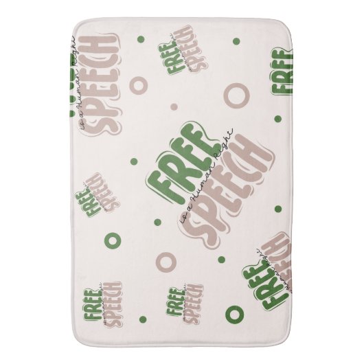 Free Speech Is a Human Right Badmat (Voorkant Verticaal)