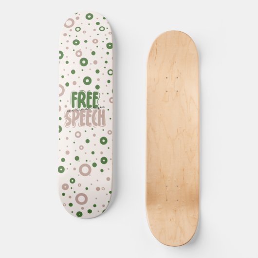 Free Speech Is a Human Right Persoonlijk Skateboard (Voorkant)