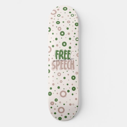 Free Speech Is a Human Right Persoonlijk Skateboard (Voorkant)