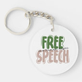 Free Speech Is a Human Right Sleutelhanger (Voorkant)
