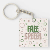 Free Speech Is a Human Right Sleutelhanger (Voorkant)