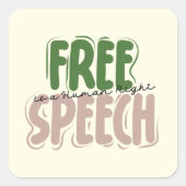 Free Speech Is a Human Right Sticker (Voorkant)