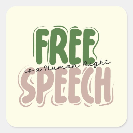 Free Speech Is a Human Right Sticker (Voorkant)
