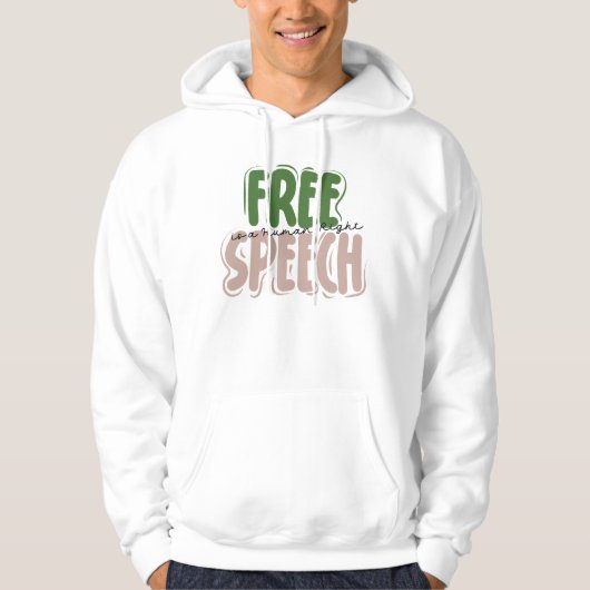 Free Speech Is a Human Right T-Shirt (Voorkant)