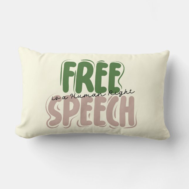 Free Speech Is a Human Right Throw Pillow Kussen (Voorkant)