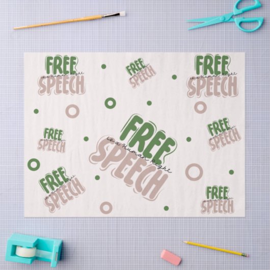 Free Speech Is a Human Right Tissuepapier (Craft)