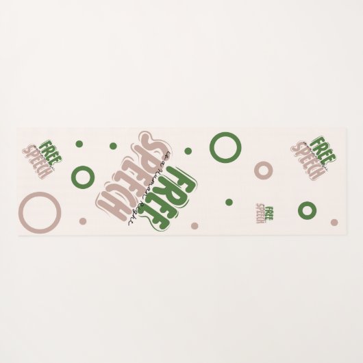 Free Speech Is a Human Right Yogamat (Achterkant (horizontaal))