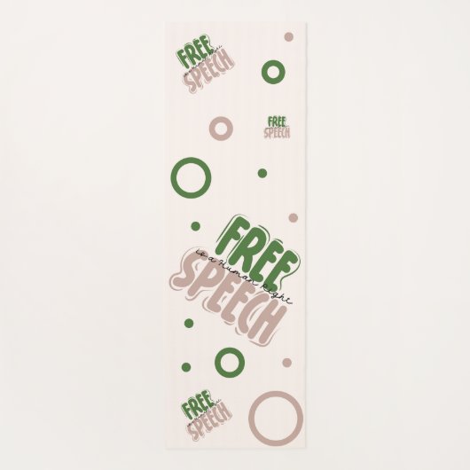 Free Speech Is a Human Right Yogamat (Achterkant)