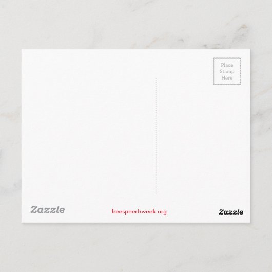 Free Speech Love Briefkaart (Achterkant)