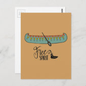 Free Spirit Canoe Briefkaart (Voorkant / Achterkant)